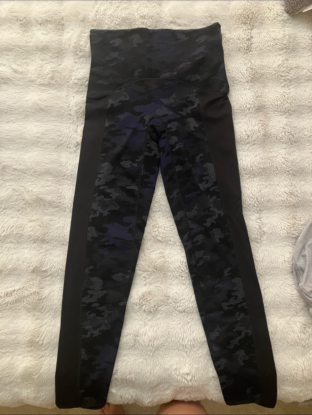 SPANX Black Logo Tee - White Print